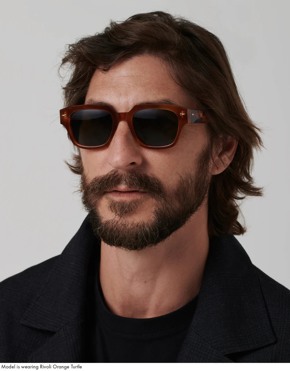 Lunette de Soleil Ahlem Rivoli Tortue Orange / Vert Foncé