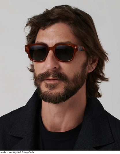 Lunette de Soleil Ahlem Rivoli Tortue Orange / Vert Foncé