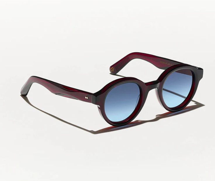 Lunette de soleil Moscot GREPS sun burgundy debim blue